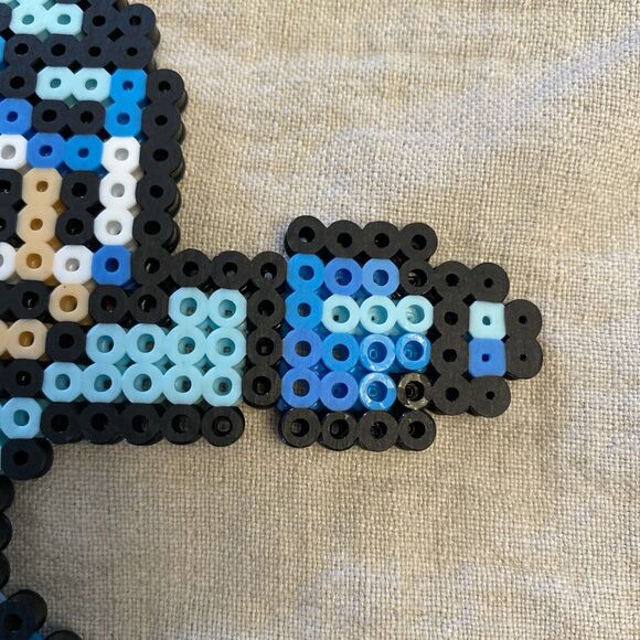 Mega Man Pixel Art Perler Beads NES 6”x 4.5” Blue Retro Art Blaster Sprite - Picture 2 of 12